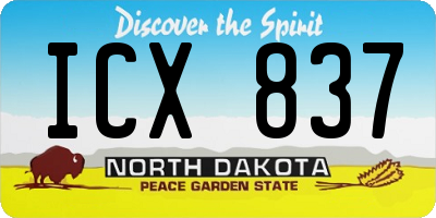 ND license plate ICX837