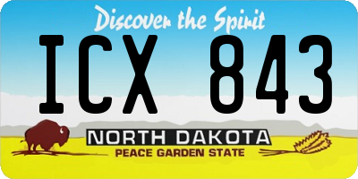 ND license plate ICX843