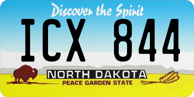 ND license plate ICX844