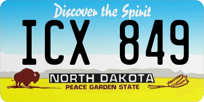 ND license plate ICX849