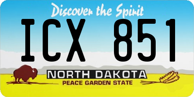 ND license plate ICX851