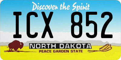 ND license plate ICX852