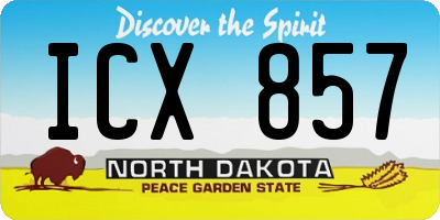 ND license plate ICX857