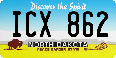 ND license plate ICX862