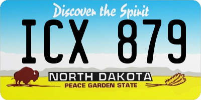 ND license plate ICX879