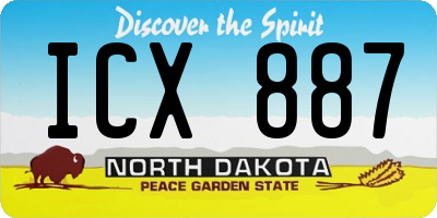 ND license plate ICX887