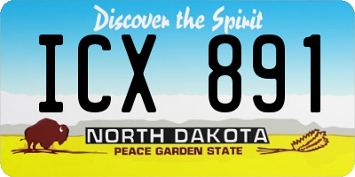 ND license plate ICX891