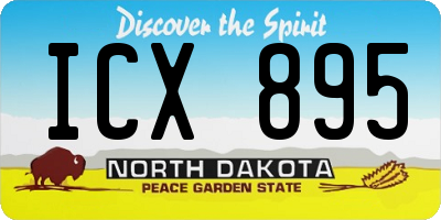 ND license plate ICX895