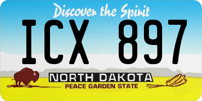 ND license plate ICX897