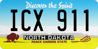 ND license plate ICX911