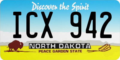 ND license plate ICX942