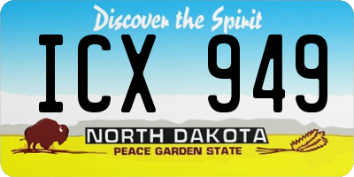 ND license plate ICX949