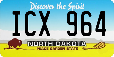 ND license plate ICX964