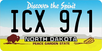 ND license plate ICX971