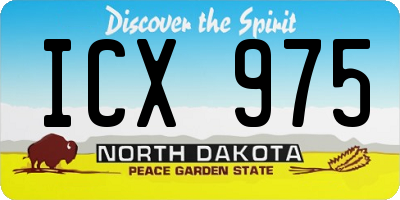 ND license plate ICX975