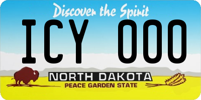 ND license plate ICY000