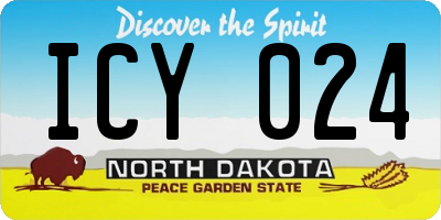 ND license plate ICY024