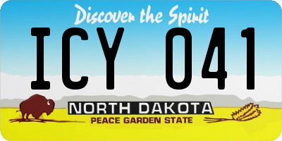 ND license plate ICY041