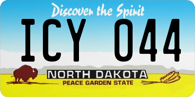 ND license plate ICY044