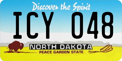 ND license plate ICY048