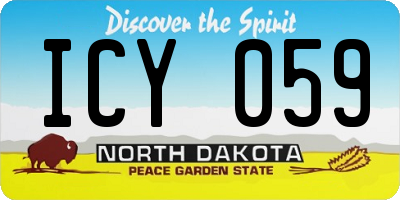 ND license plate ICY059