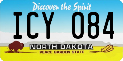 ND license plate ICY084
