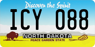 ND license plate ICY088
