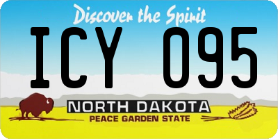 ND license plate ICY095