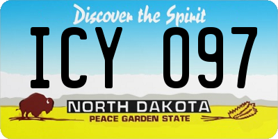 ND license plate ICY097