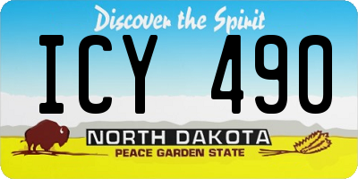 ND license plate ICY490