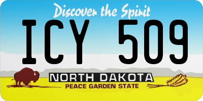 ND license plate ICY509