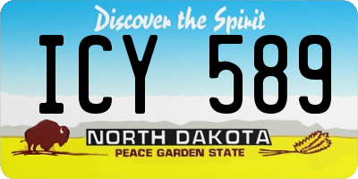 ND license plate ICY589