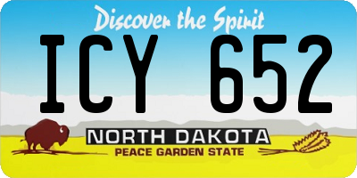 ND license plate ICY652
