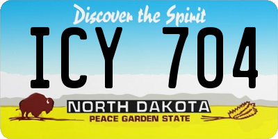 ND license plate ICY704