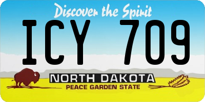 ND license plate ICY709