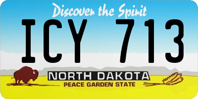 ND license plate ICY713