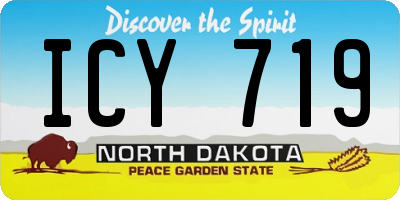 ND license plate ICY719