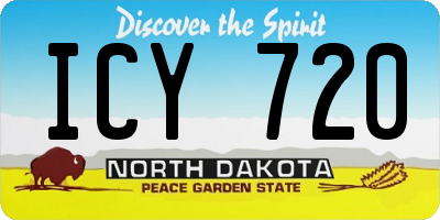 ND license plate ICY720