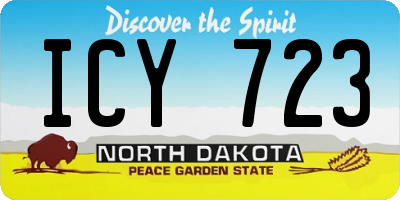 ND license plate ICY723