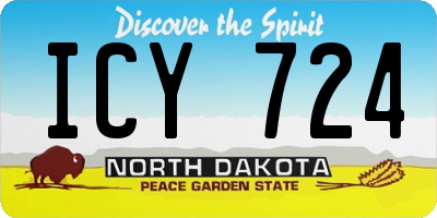 ND license plate ICY724
