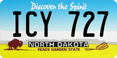 ND license plate ICY727