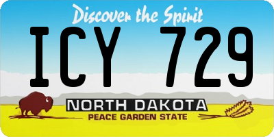 ND license plate ICY729