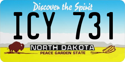 ND license plate ICY731
