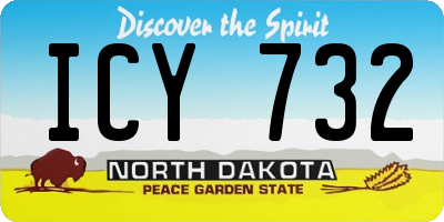 ND license plate ICY732