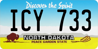ND license plate ICY733