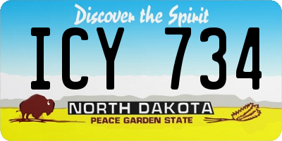ND license plate ICY734