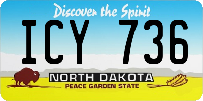ND license plate ICY736
