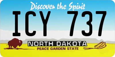 ND license plate ICY737