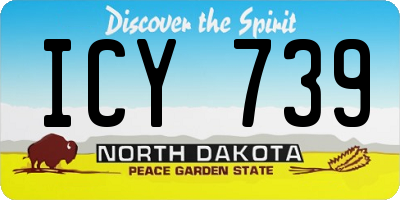 ND license plate ICY739