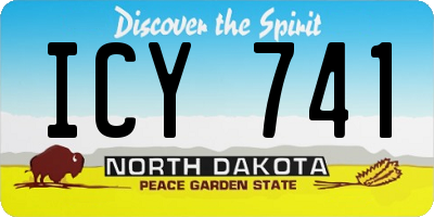 ND license plate ICY741